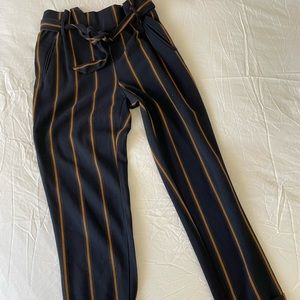 Zara Stretchy Striped Cozy Work Pants